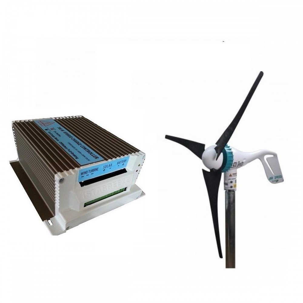 Set Air Speed 500W 12V Rüzgar Türbini + Hibrit Şarj Kontrol Cihazı iSTA-BREEZE